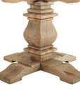Column 71" Round Pine Wood Dining Table