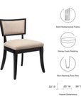Pristine Upholstered Fabric Dining Chairs Set of 2