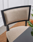 Pristine Upholstered Fabric Dining Chairs Set of 2