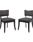 Pristine Upholstered Fabric Dining Chairs Set of 2