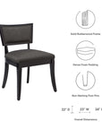 Pristine Upholstered Fabric Dining Chairs Set of 2
