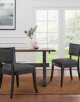 Pristine Upholstered Fabric Dining Chairs Set of 2