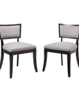 Pristine Upholstered Fabric Dining Chairs Set of 2