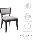 Pristine Upholstered Fabric Dining Chairs Set of 2