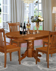 https://www.walmart.com/ip/East-West-Furniture-Avon-5-piece-Wood-Table-and-Dining-Chairs-in-Saddle-Brown/460857123