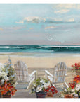 Fine Art Canvas Summer Seabreeze Beach Chairs by Sally Swatland Canvas Art Print