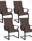 C-Spring Patio Dining Chairs (Set of 4)