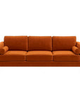 Helena Orange Velvet Sofa