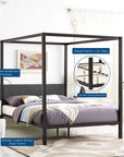 Raina Canopy Bed Frame