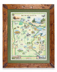 Minnesota State Hand-Drawn Map