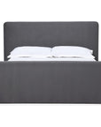 Elora Fully Upholstered Platform Bed in Charcoal Velvet