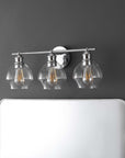 Safavieh Mylsa 3 Light Wall Sconce - Chrome / Clear