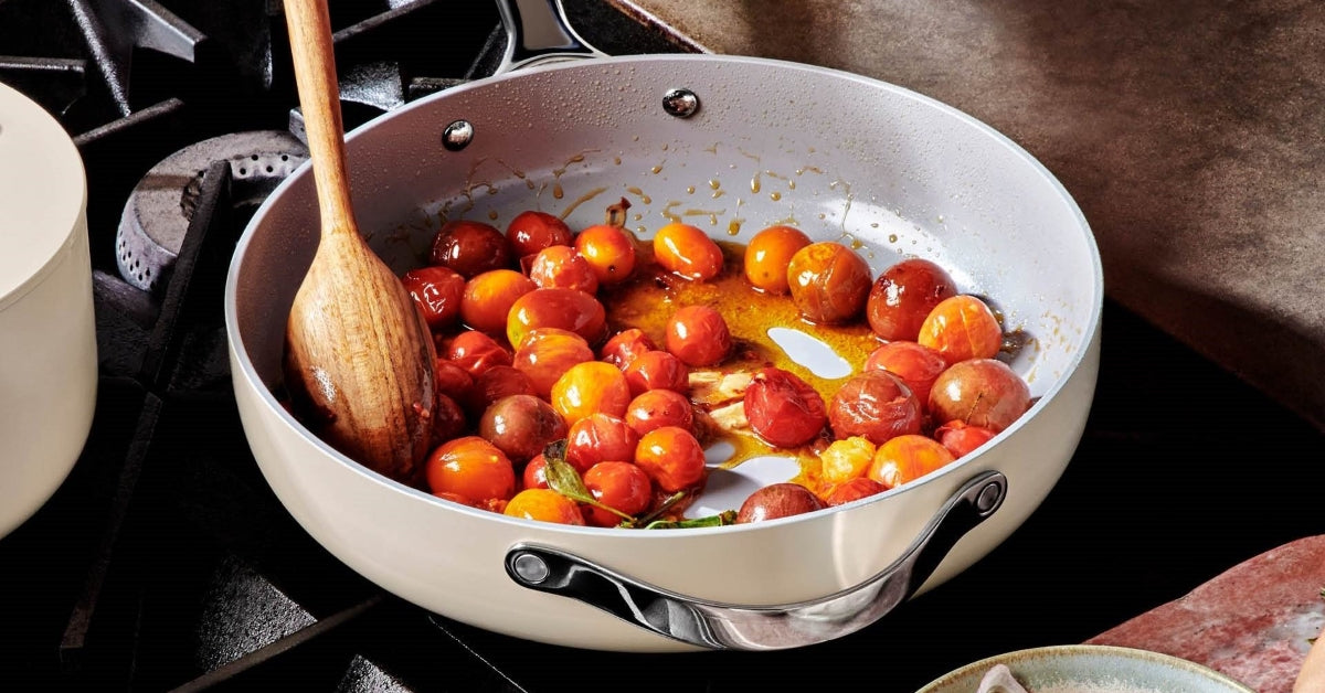 Sauté Pan | Large Sauté Pan with Lid | Induction, Gas, & Electric Safe
