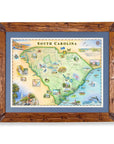 South Carolina State Hand-Drawn Map