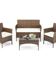 4-Piece Outdoor Wicker Patio Set