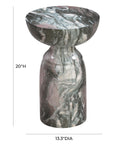 Rue Marble Indoor / Outdoor Round Side Table