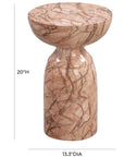 Rue Marble Indoor / Outdoor Round Side Table