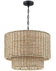 4-Light Bohemian Rattan Chandelier