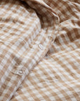 European Linen Gingham Duvet Cover Set