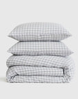 European Linen Gingham Duvet Cover Set