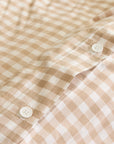 Classic Organic Percale Gingham Duvet Cover Set