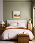 Classic Organic Percale Gingham Duvet Cover Set