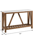 A - Frame Faux Marble Console Table - From Where -