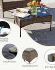 4-Piece Outdoor Wicker Patio Set