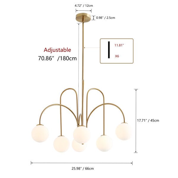 Abrial 6 - Light Sputnik Chandelier - From Where -