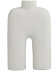 Abstract Arched White Ceramic Vase - From Where -