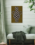Abstract Checkered Vase Poster - From Where -
