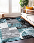 Abstract Circle Area Rug - From Where -