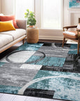 Abstract Circle Area Rug - From Where -