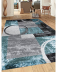 Abstract Circle Area Rug - From Where -