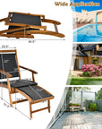 Acacia Folding Rattan Wicker Chair - From Where -