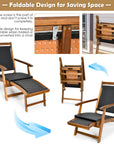 Acacia Folding Rattan Wicker Chair - From Where -