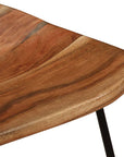 Acacia Wood Bar Stools (Set of 2) - From Where -