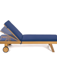 Acacia Wood Chaise Lounge Chair - From Where -