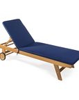 Acacia Wood Chaise Lounge Chair - From Where -