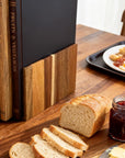 Acacia Wood Cutting Board Set with Stand - From Where Finds -