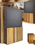 Acacia Wood Cutting Board Set with Stand - From Where Finds -
