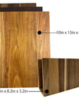 Acacia Wood Cutting Board Set with Stand - From Where Finds -