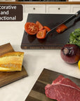 Acacia Wood Cutting Board Set with Stand - From Where Finds -