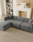 Acanva Grey Sectional Sofa Set - From Where -