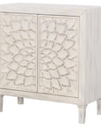 Accent Cabinet with Floral Carved Door - From Where -