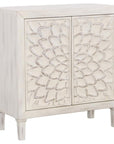 Accent Cabinet with Floral Carved Door - From Where -