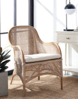 Charlie Rattan Accent Chair W/ Cushion