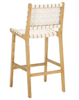 Adah Brown Wood Bar Stool - From Where -