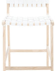 Adah Leather Counter Stool - From Where -