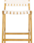 Adah Leather Counter Stool - From Where -